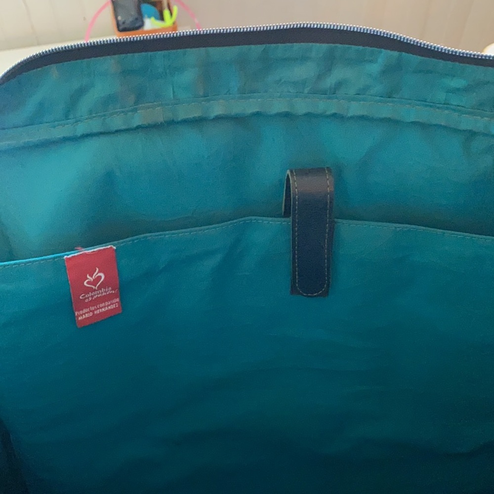 MARIO HERNANDEZ Laptop bag Canvas w/ Leather trims - Picture 4 of 9
